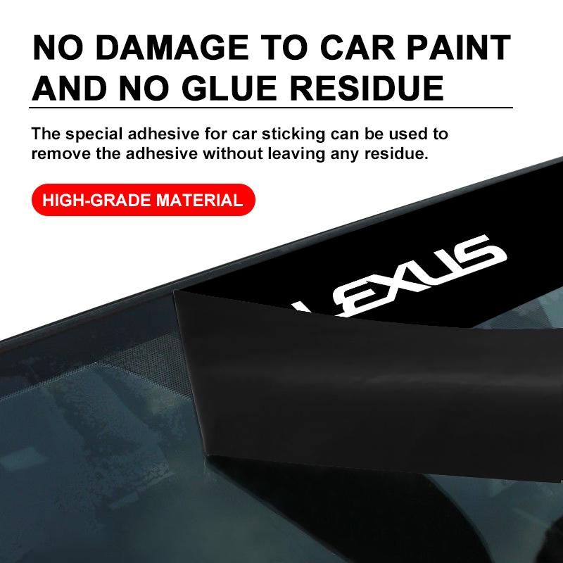 1pcs Car Front Rear Window Sticker Waterproof Sunshade Windshield Decal For Lexus IS250 Ct200h LS430 LX570 NX300h IS300h RX330 ES300h UX250h
