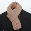 Womens Winter Acrylic Knit Scarf With Horse Embroidery Red Warm Wrap Gift Party Office