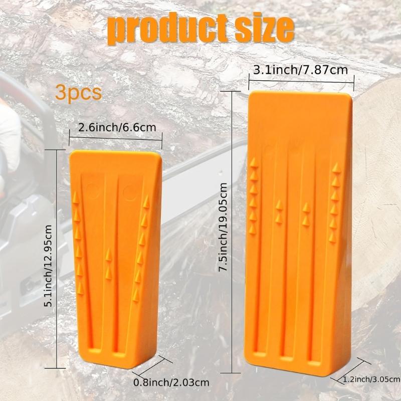 3 Adet Ağaç Kesme Takozu Testere Takozları Oduncular İçin Ağaç Kesme Ekipmanları Ağaçları Yere Stabil ve Güvenli Bir Şekilde Yönlendirme