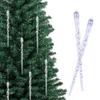 12pcs Twisted Ice Strip Pendants 13/15/20cm Fake Icicle Ornament  Holiday Party Supplies