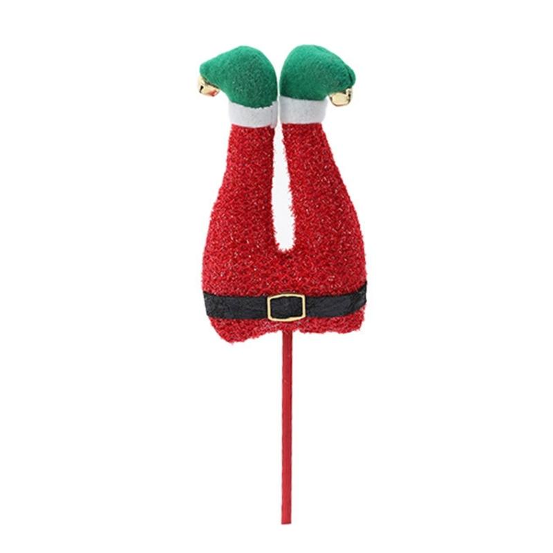Festival Fabric Leg Ornament Christmas Tree Top Decorations For Holiday Party Floral Arrangements Outdoor Garden Display
