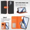 For Samsung Galaxy S25 Ultra Leather Magnetic Case Detachable Wallet Phone Cover with Hand Strap