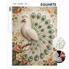 Handmade Elegant White Peacock Pearl DIY Painting Creative Interior Wall Art Fine Gift For Household Home Space Beautification Masterpiece Decor