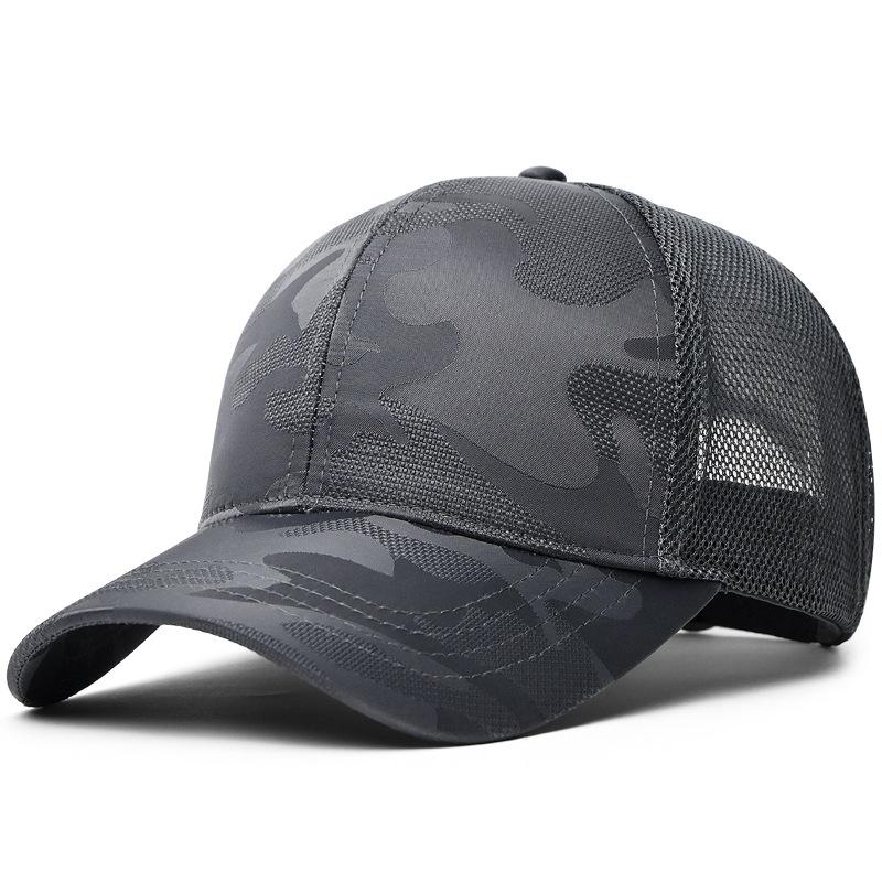 Big Head Men Quick Drying Camouflage Baseball Cap Large Size 63Cm Mesh Breathable Thin Trucker Caps Outdoor Sports Snap Cap