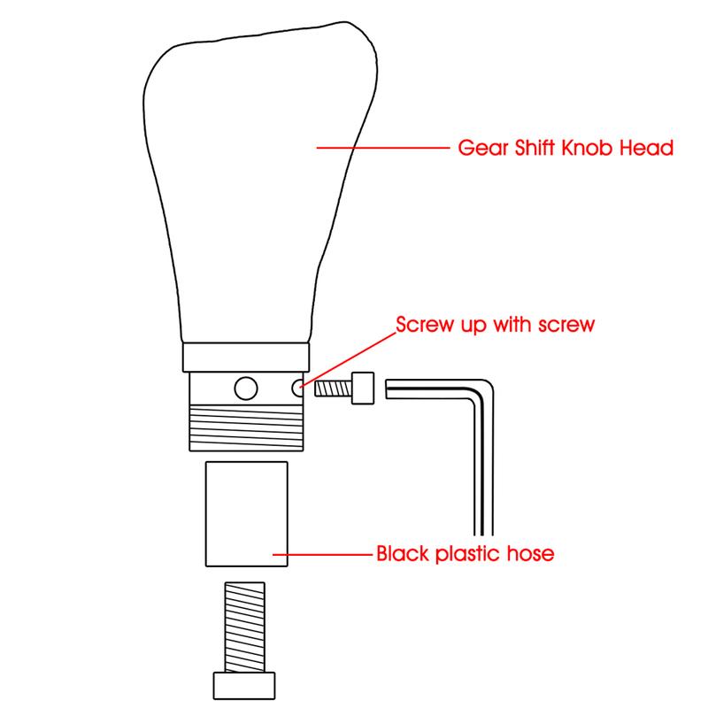 Universal 5/6 Speed Gear Shift Knob Shifter Lever Handle Stick PU Leather Auto Accessories For All Manual Car 5/6 Speed Univers