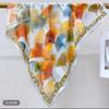 70X70 Spring, Summer And Autumn Square Scarf Silk Scarf Decoration Pastoral Tie-Dye Hair Cut Flower Scarf Headgear