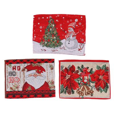 New Knitted Fabric Snowman Meal Mat Cartoon Doll Insulation Mat Tablecloth Elderly Tree Meal Mat