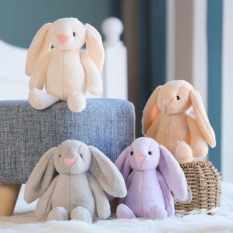 Soft Stuffed Animal Benny Rabbit Bunny Baby Doll Big Ears Rabbit Plush Toy Custom Wholesale