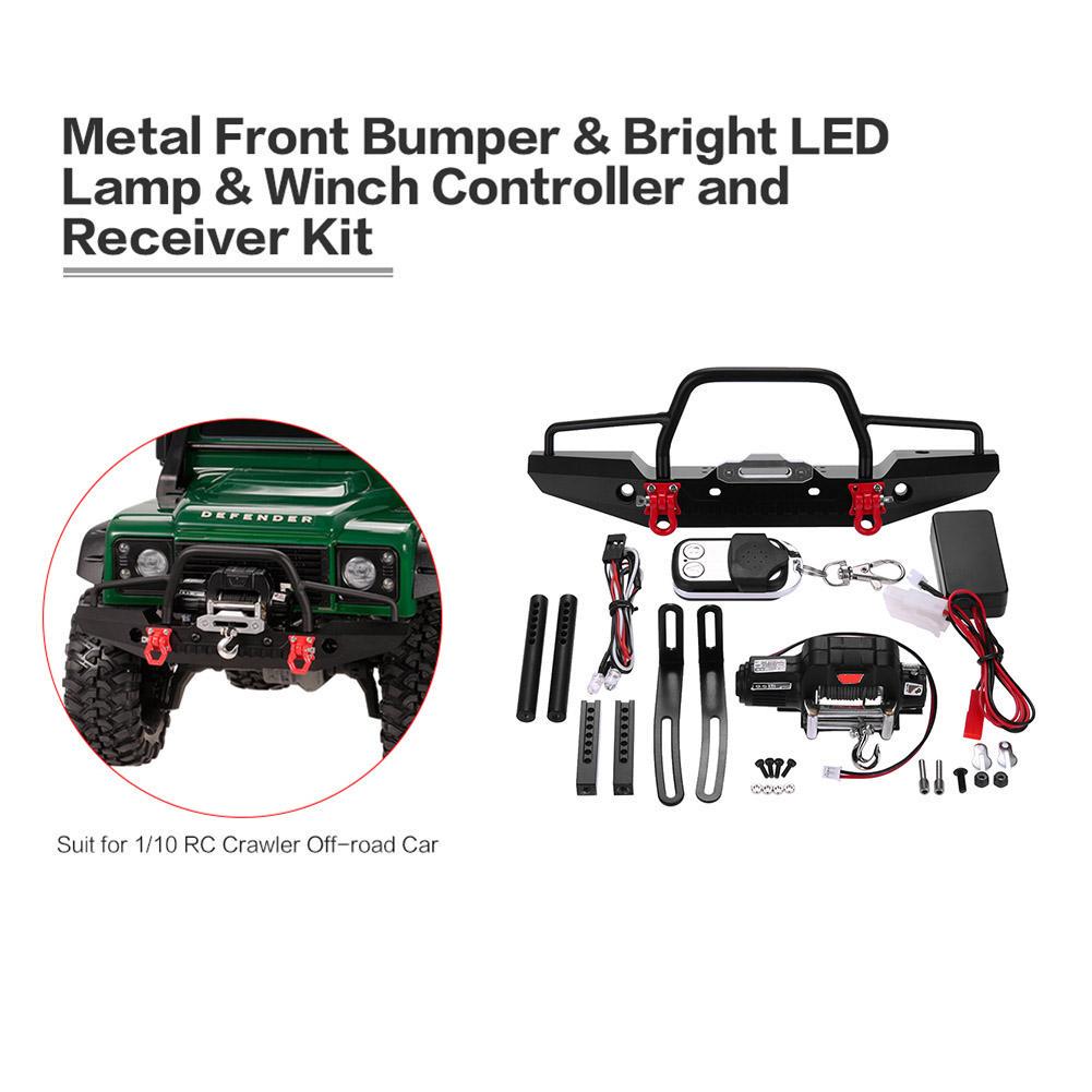Front Bumper Bright LED Lamp Winch Controller Kit for RC TRAXXAS TRX4 Car Kits Front Bumper Bright LED Lamp Winch Controller Kit for RC TRAXXAS TRX4 Car Kits