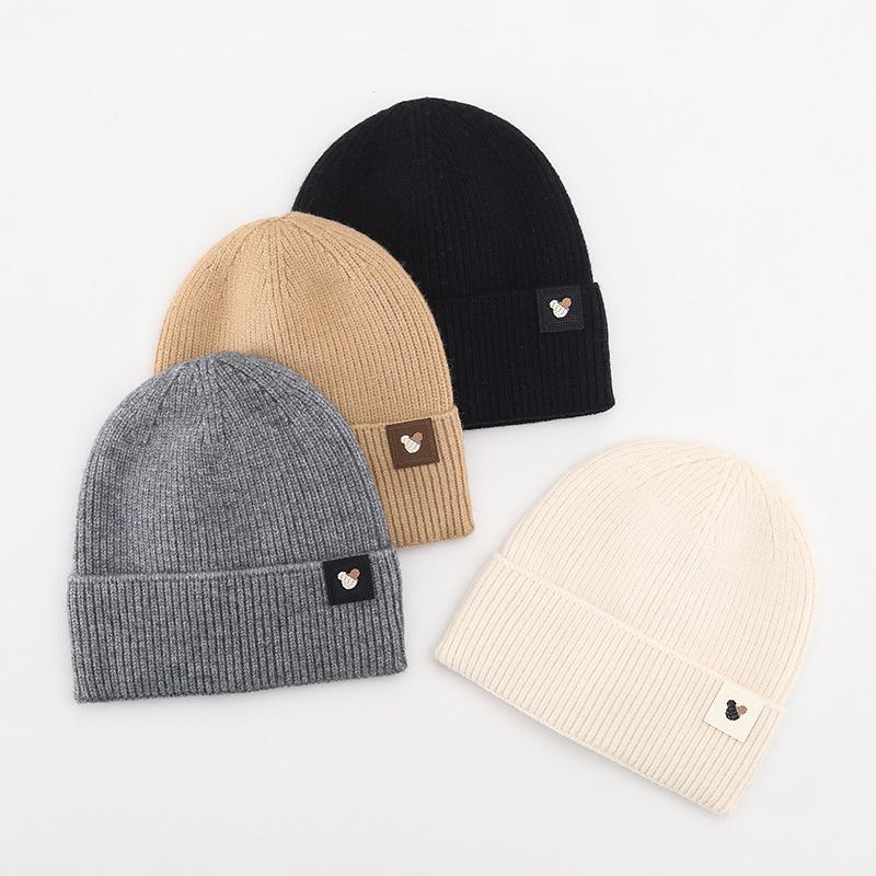 New Hat for Women In Autumn and Winter  Warm and Cold Versatile Knitted Hat with Velvet To Show Off Their Faces Small Wool Cold Hat for Men
