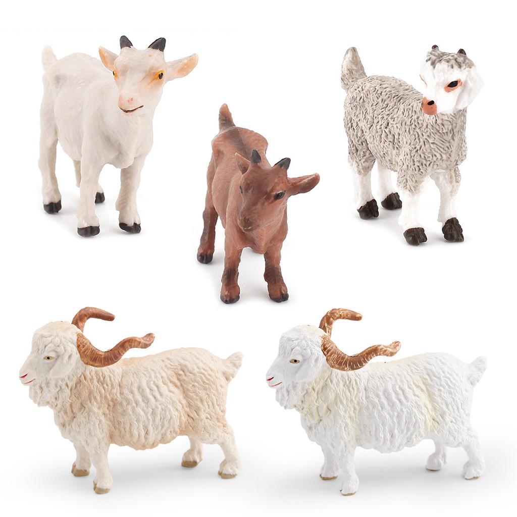 Farm Pvc Model Set With Static Sheep And Goat Figures For Desk Decor And Educational Display