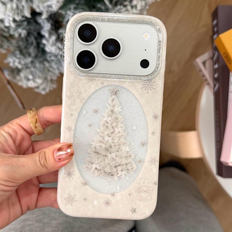 

Snowman Christmas Tree iPhone Case for Women (Compatible with iPhone 17/16 Pro Max/15/14) iPhone 15 Pro