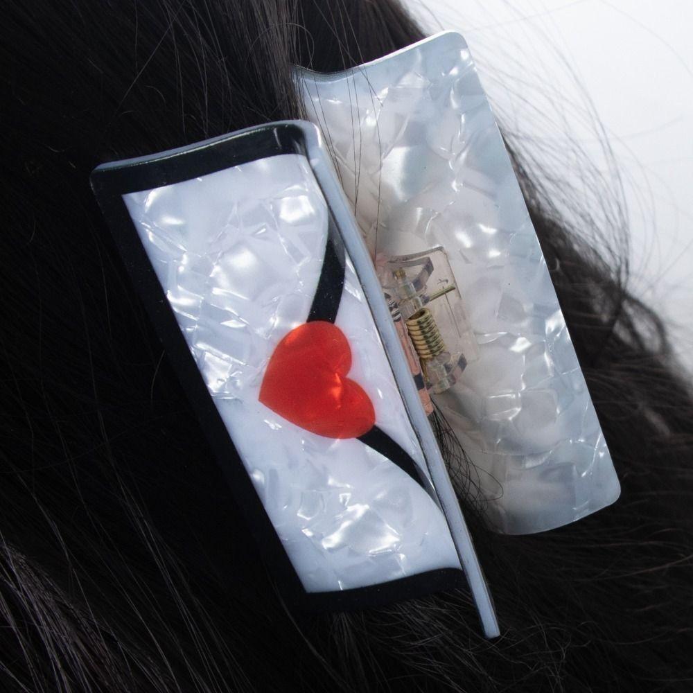 Imitation Acetic Acid Hair Claw PVC Mouse Arrow Grip Clip Simple Cartoon Hair Clips