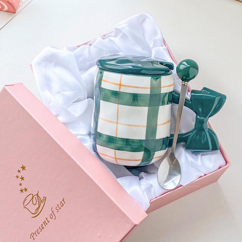 Shangqi Keramik Paar Kaffeetasse mit Deckel und Löffel