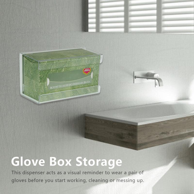 Taschentuchbox Wand Acryl Handschuhbox Halter Wandmontiert Gesundheitswesen Gastronomie Zahnarzt Einweg-Handschuh Aufbewahrungsregal