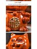 Rosewood Lucky Cat Wooden Ornament - Fortune Cat Decoration for Living Room, Shop, or TV Cabinet.