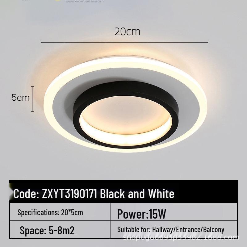 

Современный светодиодный потолочный светильник в скандинавском стиле для прихожей, балкона или гардеробной Three Color Light Source