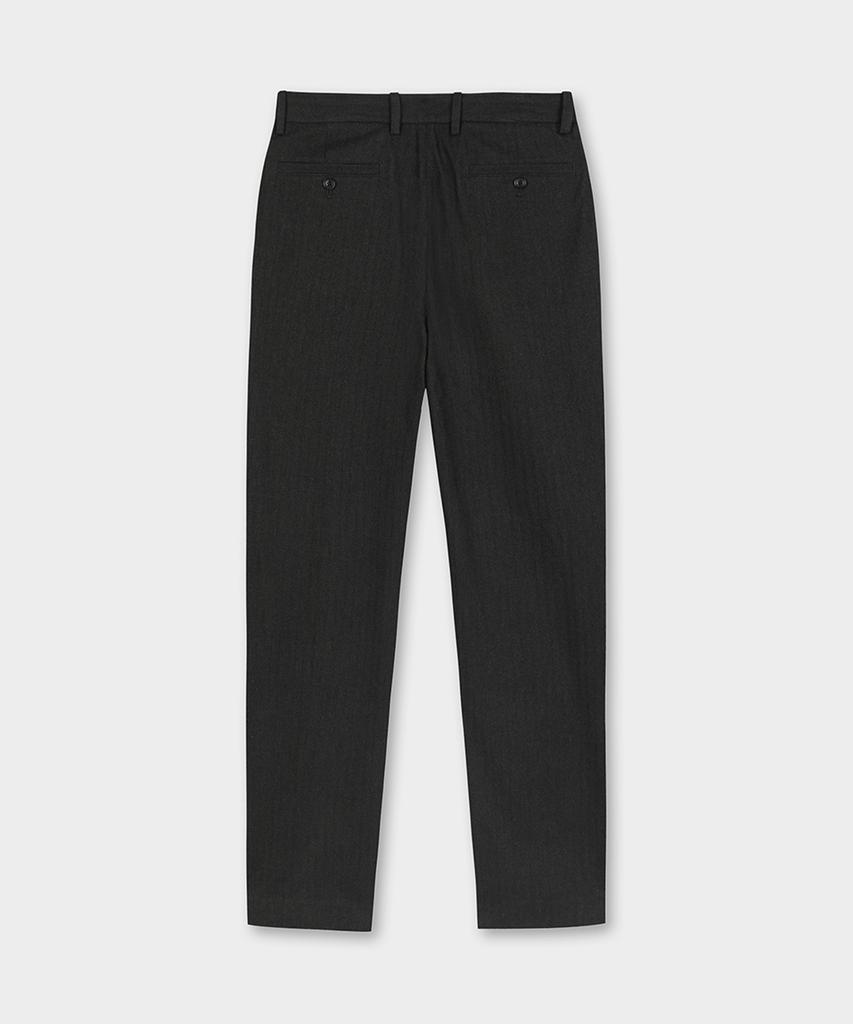 BROOKS BROTHERS Regular Fit Herringbone Flannel Pants (Charcoal) (Bbpcmf4760Vef)