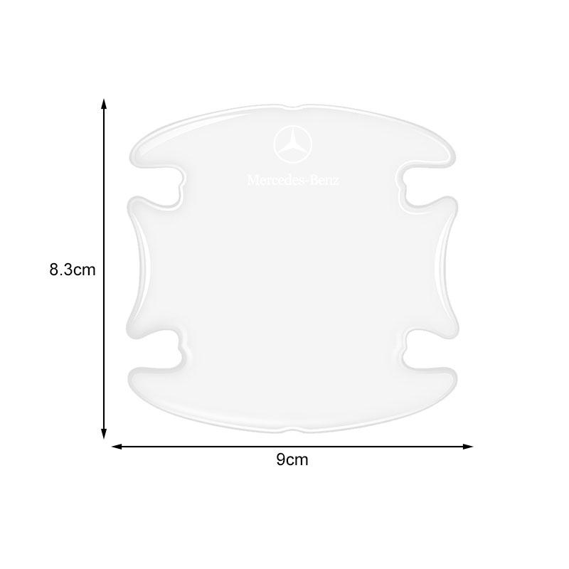 4Pcs/Set Car Door Handle Protector Sticker Auto Styling For Mercedes Benz AMG W124 W140 W163 W202 W203 W204 W210 W211 W205