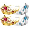 4 Pcs Children's Birthday Crown Party Queen Crowns Prom Tiaras Headdresses Headgear Headwears Plastic Headbands The