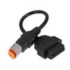 Motoforti 4 Pin To OBD2 Diagnostic Scanner Adapter Cable for Harley Davidson Motorcycle OBDII