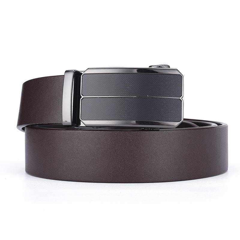 High-End First-Layer Cowhide Belt Men'S Belt Automatic Buckle Pure Cowhide Simple Casual Business Men'S Belt