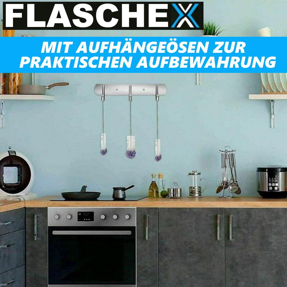 FLASCHEX Universal Bottle Brush Set of 3 Glass Bottle Cleaner Sodastream Long