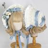 New Color Lolita Hanyang Eclectic Straw Hat Bnt Lace Cla Flower Bow Flat Hat Bonnet Top Hat