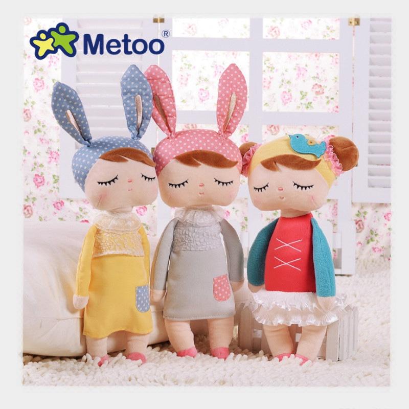 Adorable Metoo Angela Plush Doll With Cartoon Rabbit Ears For Girls' Home Decor