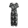 Women's Camouflage Print Dress Spring/summer Round Neck Short-sleeved Comfortable Casual Dress