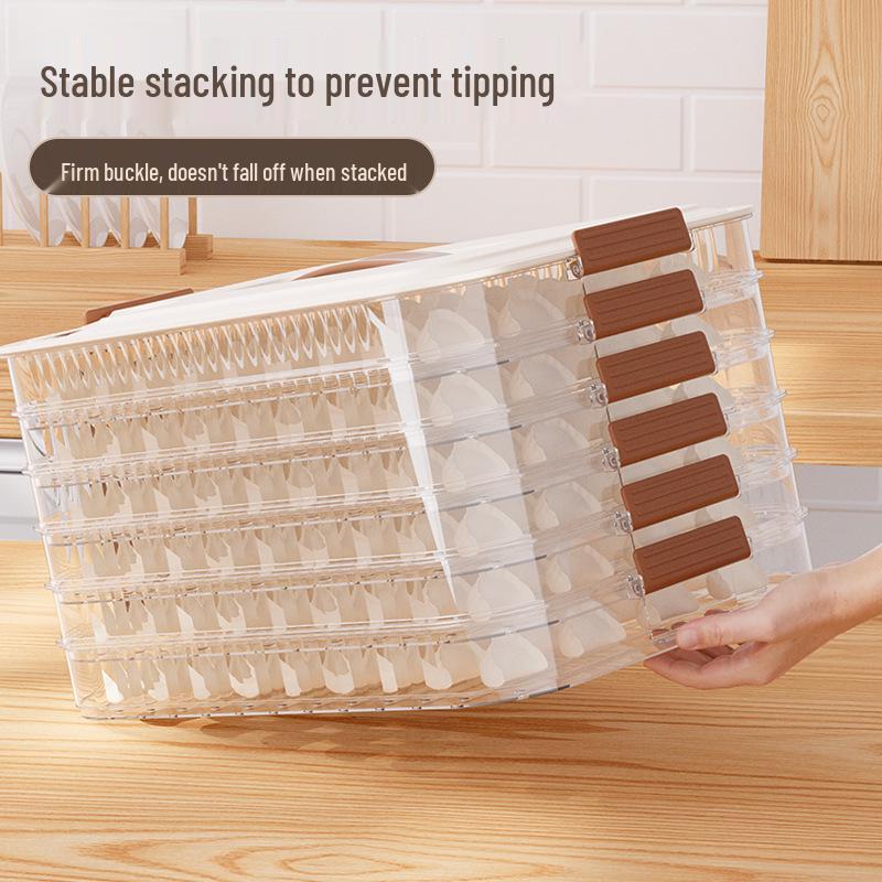 Dumpling & Wonton Freezer Storage Box: Food-Grade, Fresh-Keeping Organizer for Quick-Freezing