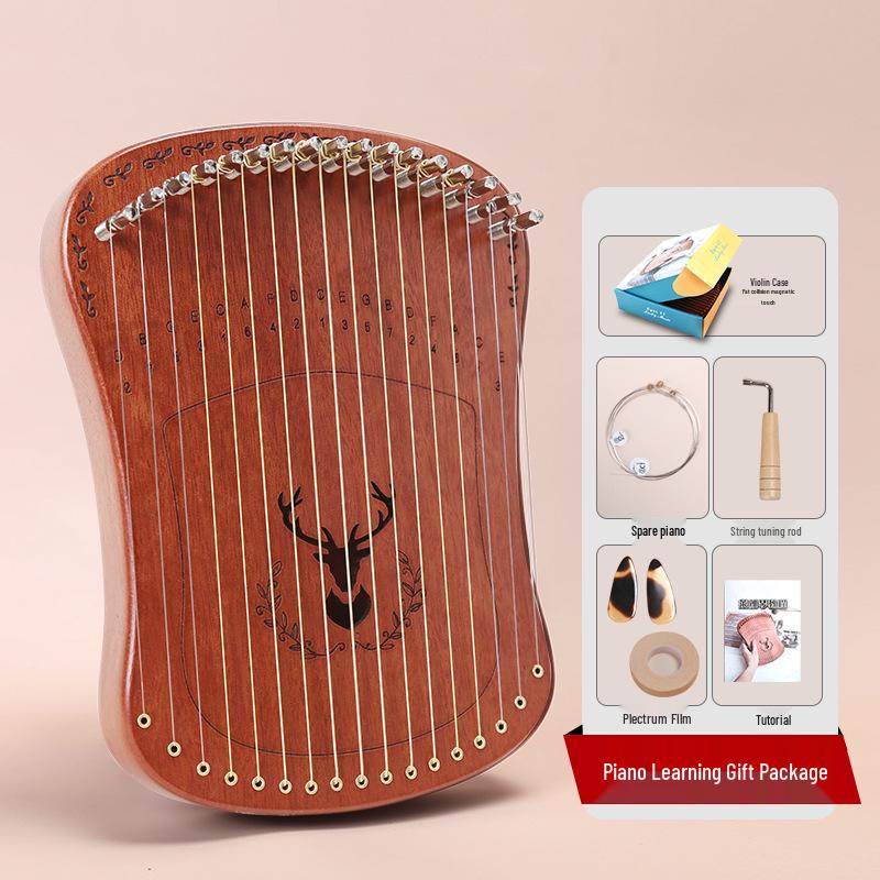 Portable 17-String Lyre Gift Set - Easy to Learn for Beginners