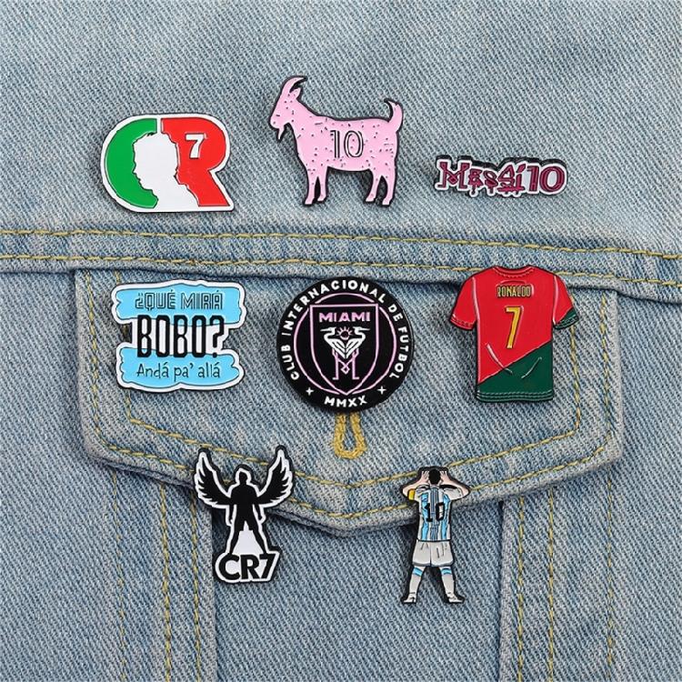 Classical Football Brooch Pin Alloy Creative Cartoon Safety Lapel Pin Jewelry Great For Outfits And Event