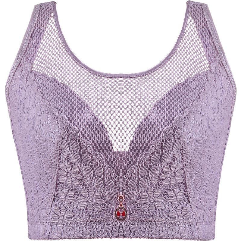 Sexy Push Up Bras Women Plus Size Bra 34-52 C D E Thin Gathered Wireless Brassiere Underwear Embroidery Floral Bralette Female