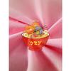 Children Crew Neck Short Sleeve T-Shirt with Cartoon Rabbit & Ramen Print