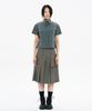 Hanahi Low Pocket Pleated Skirt Gray