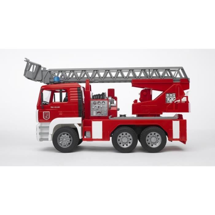 Toy - BRUDER - MAN TGA Fire Truck with Ladder and Water Pump - Red - For Children from 4 Years Old