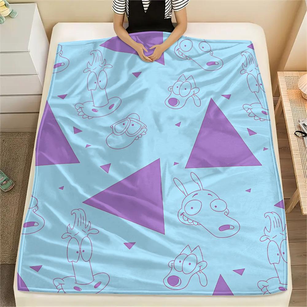 Rocko2 Flannel Blanket, High Quality Comfortable for All Seasons, Home Decor, Warmth and Comfort