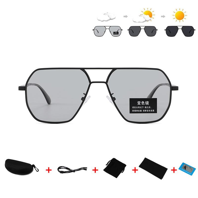 Aluminium Magnesium Tag und Nacht Farbwechsel Polarisierte Sonnenbrille Outdoor Angeln Autofahren Sonnenbrille Pilot Autofahrerbrille Herren