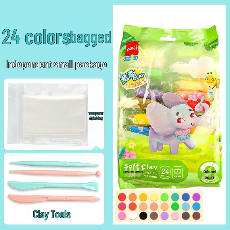 24-Color Food-Grade Playdough for Kids: Safe Light Clay for Kindergarten Modeling