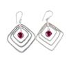 Pink Tourmaline Gemstone 925 Sterling Silver Jewelry Drop/Dangle Earrings 2.44" EE-71-3