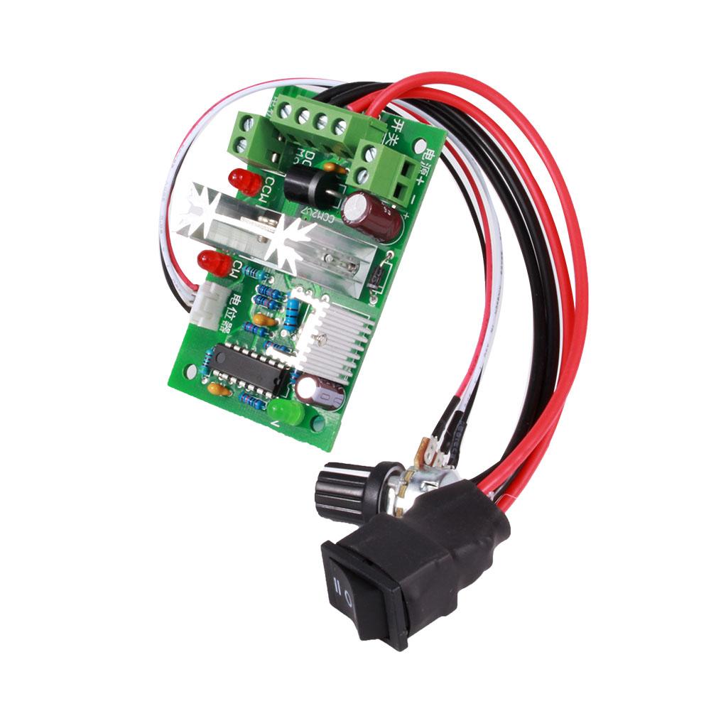 10V 12V 24V 30V Adjustable  Motor Speed PWM Controller Reversing Switch 120W