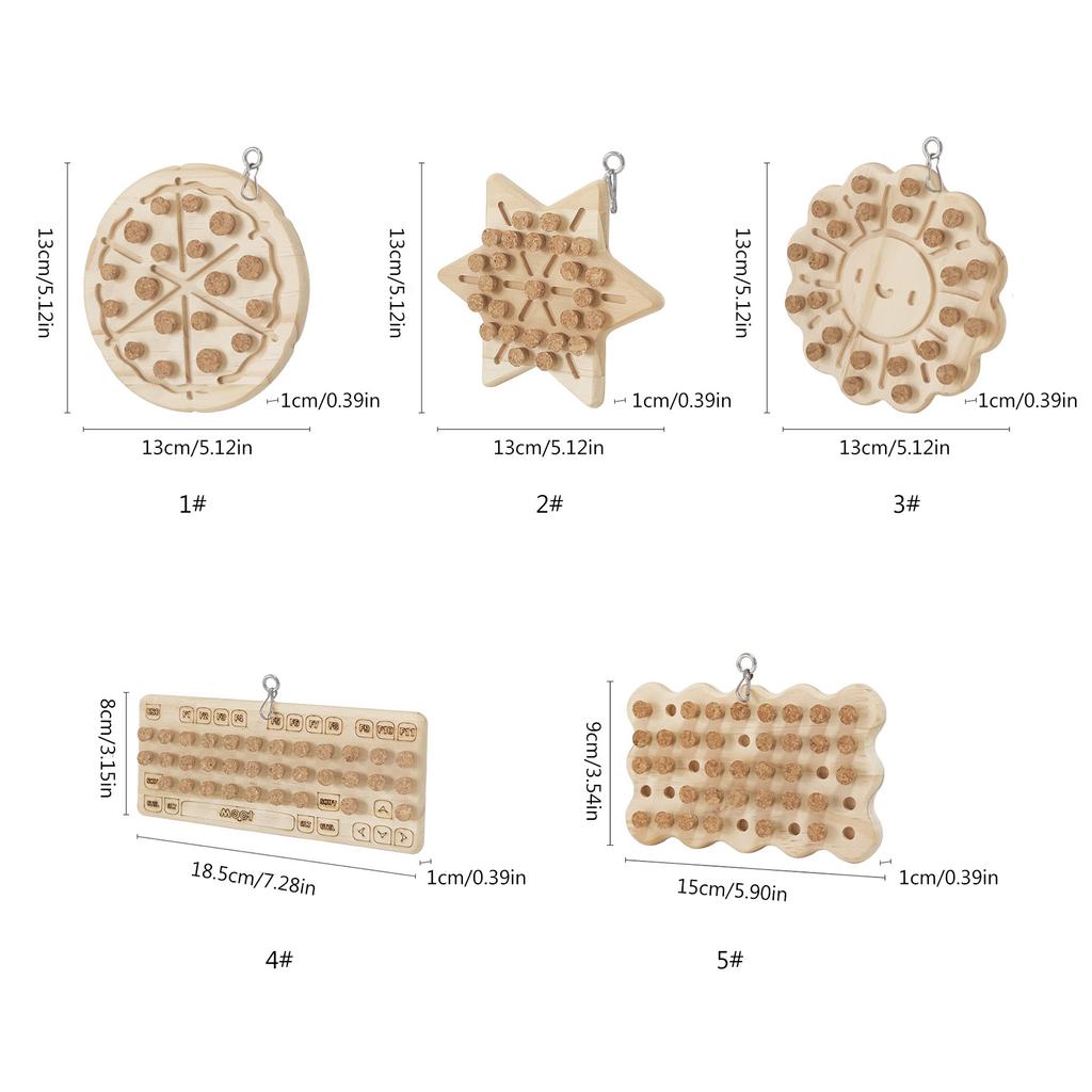 Dřevěný špalek na klování ptáků Hračka na broušení ptáků z korku Stojící bidýlko pro malé velké ptáky Příslušenství k kleci Molar Toy