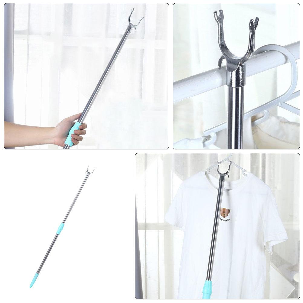 Clothes Reaching Rod Heavy Duty Telescoping Pole For Wardrobe Closet Ceiling Adjustable Retractable Clothesline Stick