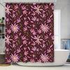 Patterned Shower Curtain Decor With Pink Flowers Bathroom Decoration Home Accessories For Kids Room Or Kitchen Washable Fabric W