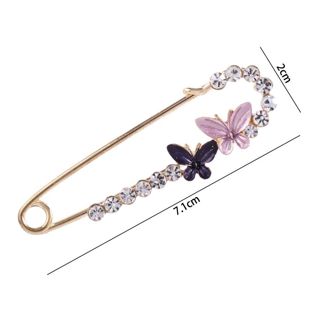 Rhinestone Simulated Pearl Enamel Zinc Zinc Alloy Flower Butterfly Jewelry Brooches Pin Accessories Corsage