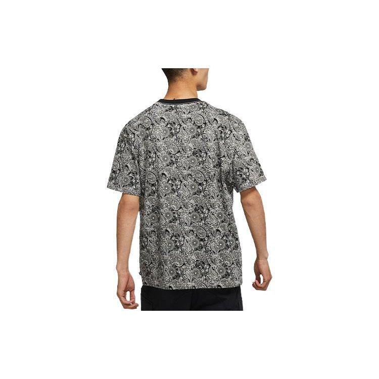 Nike Arc-shaped Teardrop Print Cotton Short Sleeve T-Shirt Men Tops Sail-White DN7304-133