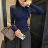 Women's Autumn/Winter French Bow Ribbon Turtleneck Tee – Unique Niche Design