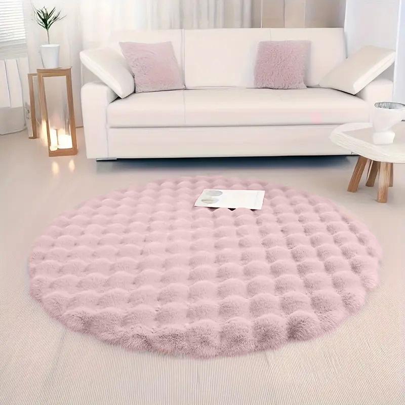 Best-Selling Velvet Plush Round Rug - Thickened, Cold-Insulation for Living Room, Sofa, or Coffee Table