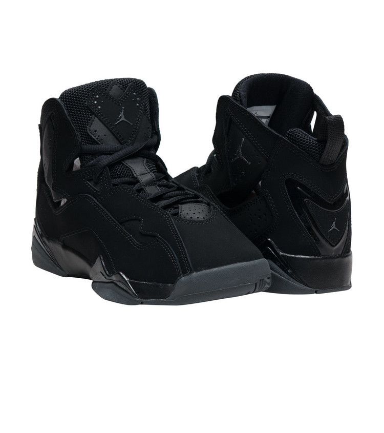 Air Jordan True Flight BG 'Black Dark Grey' Kids' Sneakers